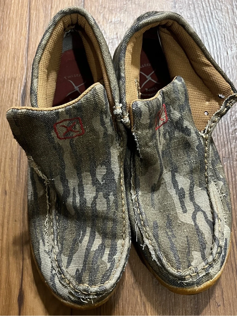 Twisted X Driving Mocs Chukka EcoTWX Mossy Oak Camo Shoes Mens Size 9.5M